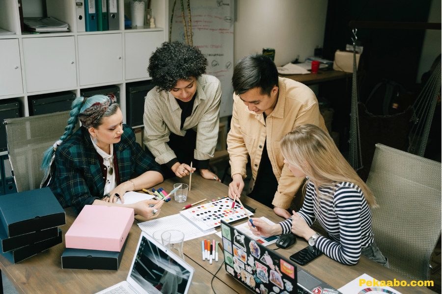 Growth Marketing Services for B2B Companies: What to Include 1 Marketing team planning B2B growth campaigns with strategy charts, creative assets, and campaign ideas.